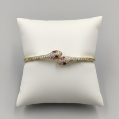 Crystal Bow Accent Open Cuff Bracelet