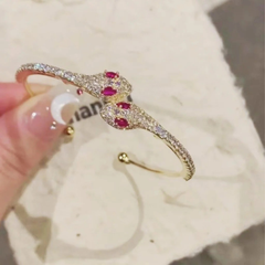 Crystal Bow Accent Open Cuff Bracelet