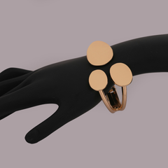 Triple Disc Gold-Tone Statement Bracelet