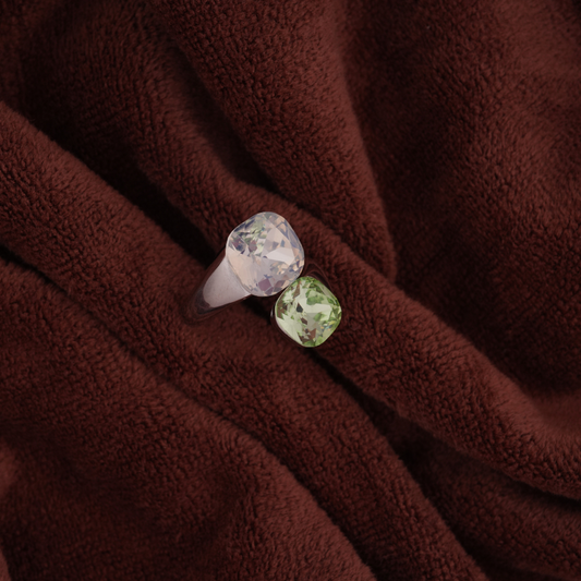Duo-Stone Bypass Cocktail Ring