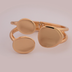 Triple Disc Gold-Tone Statement Bracelet