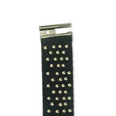 Stylish Black Studded Elastic Belt