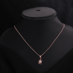 Rose Gold-Tone Turtle Pendant Necklace