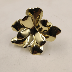 Gold-Tone Twin Bloom Lily Statement Ring