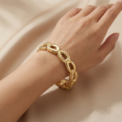 Twisted Oval Link Chain Bracelet