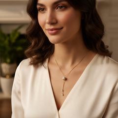 Crystal Slider Drop Necklace