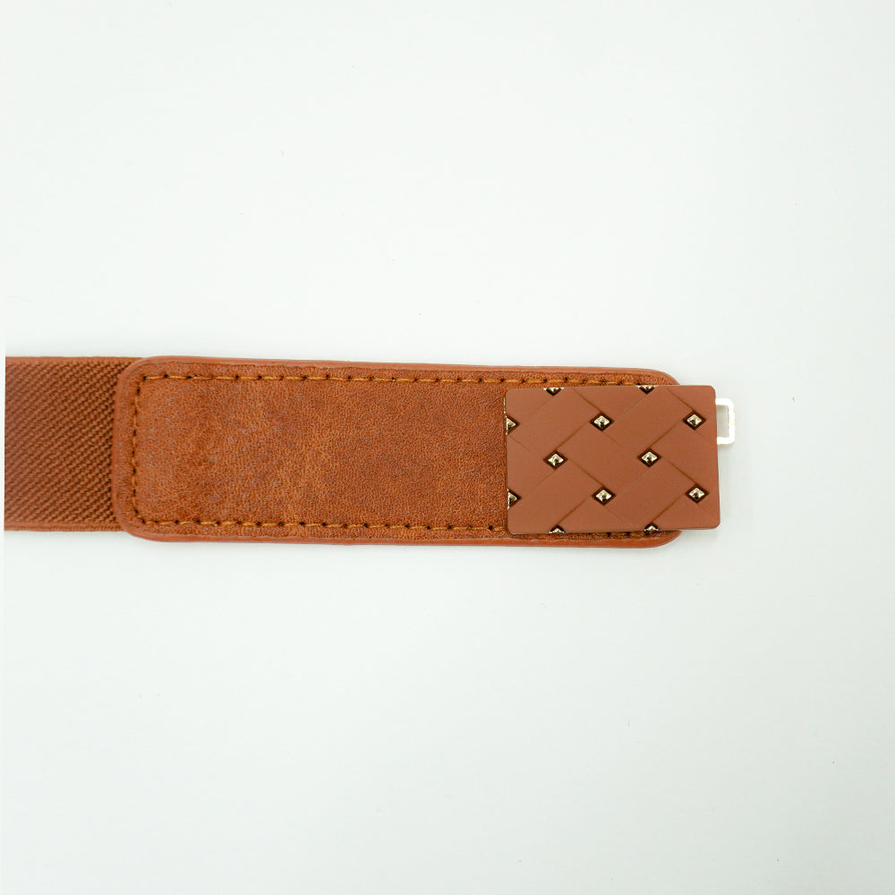 Wide Waistband Waist Belt Camel Color