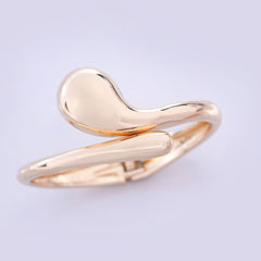 Chic Modern Sculptural Rose Gold-Tone Bypass Cuff Bracelet