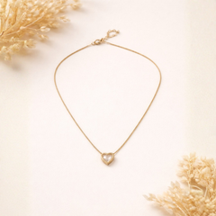 Mother-of-Pearl Heart Pendant Necklace