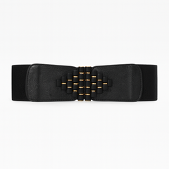 Girls Bold Black & Gold Corset Belt