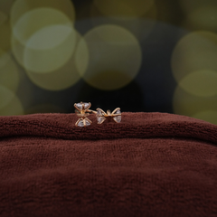 Gold-Tone Triple Crystal Open Statement Ring