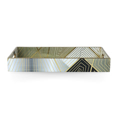 Gilded Mirage – Geometric Tray Set (3 Pcs)