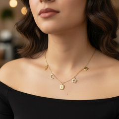 Celestial Charm Multi-Pendant Necklace