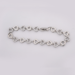 Silver-Tone Heart-Link Bracelet