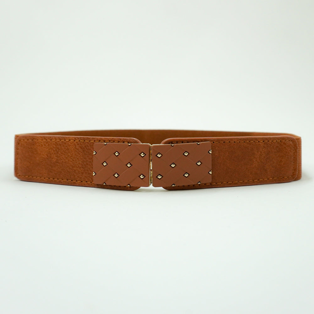 Wide Waistband Waist Belt Camel Color