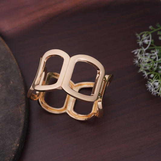 Elegant Golden Geometric Statement Bracelet