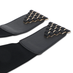 Girls Bold Black & Gold Corset Belt