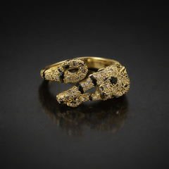 Gold-Tone Serpent Statement Ring