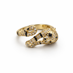 Gold-Tone Serpent Statement Ring