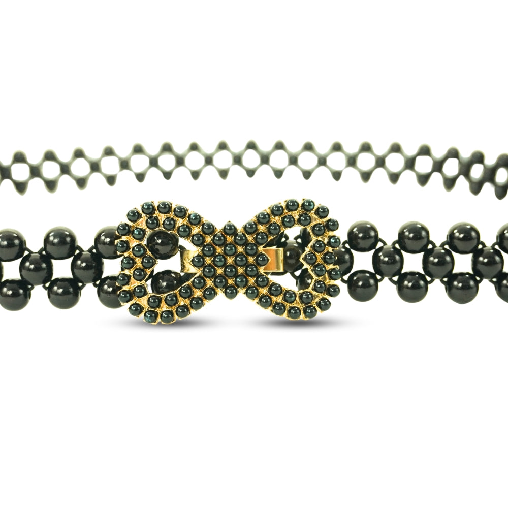 Beaded Stretch Belt with Infinity Buckle