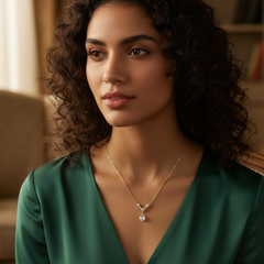 Delicate Crystal Drop Necklace