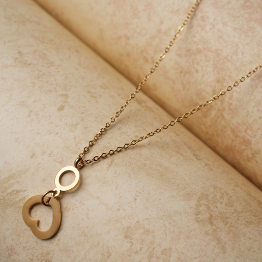 Modern Heart Pendant Necklace