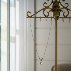 Delicate Crystal Drop Necklace