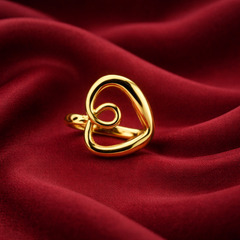 Gold-Tone Interlocking Loop Ring