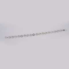 Silver-Tone Heart-Link Bracelet