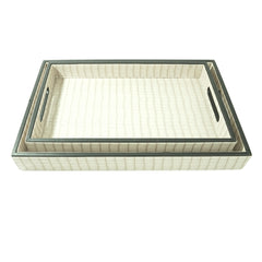 Luxe Ivory Serving Trays – Modern, Minimal & Functional (Set of 2 )