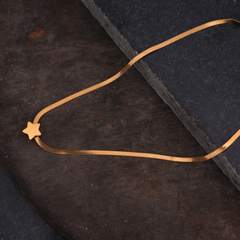 Gold-Tone Minimalist Star Pendant Necklace