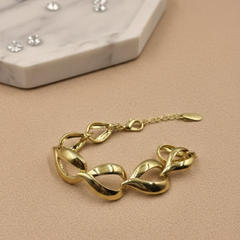 Twist Link Gold-Tone Statement Bracelet