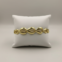 Twist Link Gold-Tone Statement Bracelet
