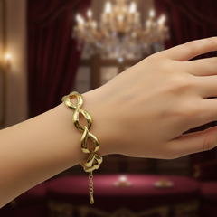 Twist Link Gold-Tone Statement Bracelet