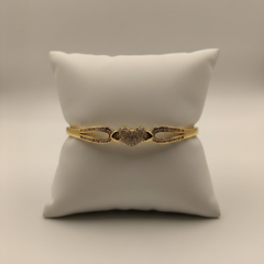 Pave Knot Gold-Tone Elegance Bracelet