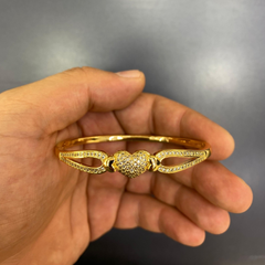 Pave Knot Gold-Tone Elegance Bracelet