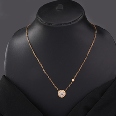 Gold-Tone Mother-of-Pearl Clover Pendant Necklace