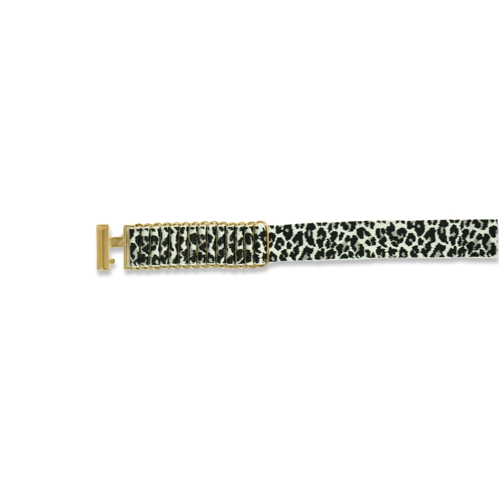 Leopard Print Chain Link Waist Belt