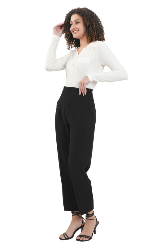 Black Classic Straight Fit Trouser