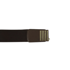 Women’s Wide Elastic Waist Belt with Gold Metal Bars