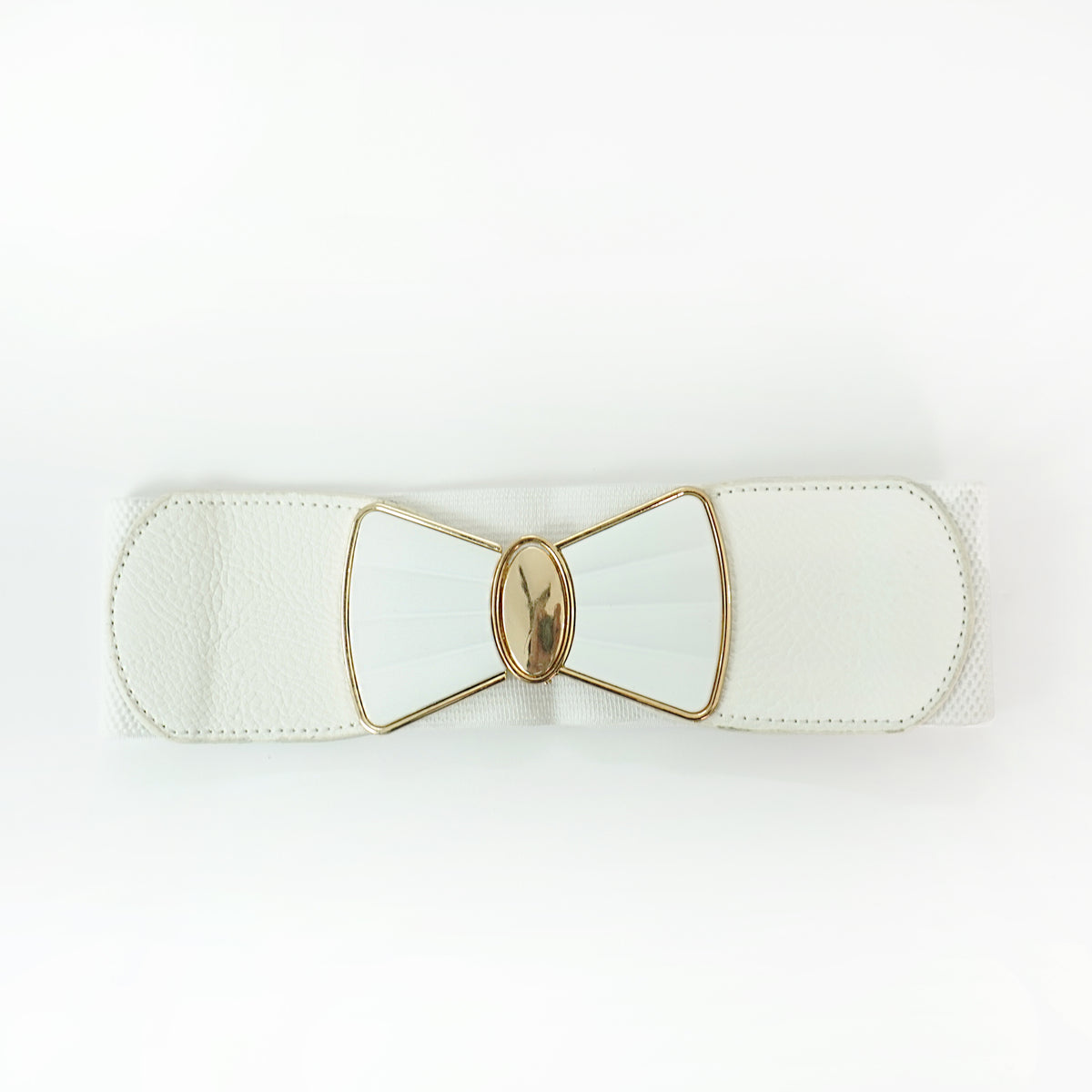 Elegant White Bow Belt