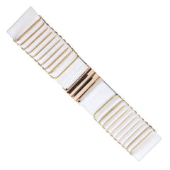 White Nylon Women's Stretchy Belt for Dresses