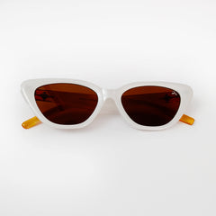 Joe's White Unisex Cat-Eye Sunglasses