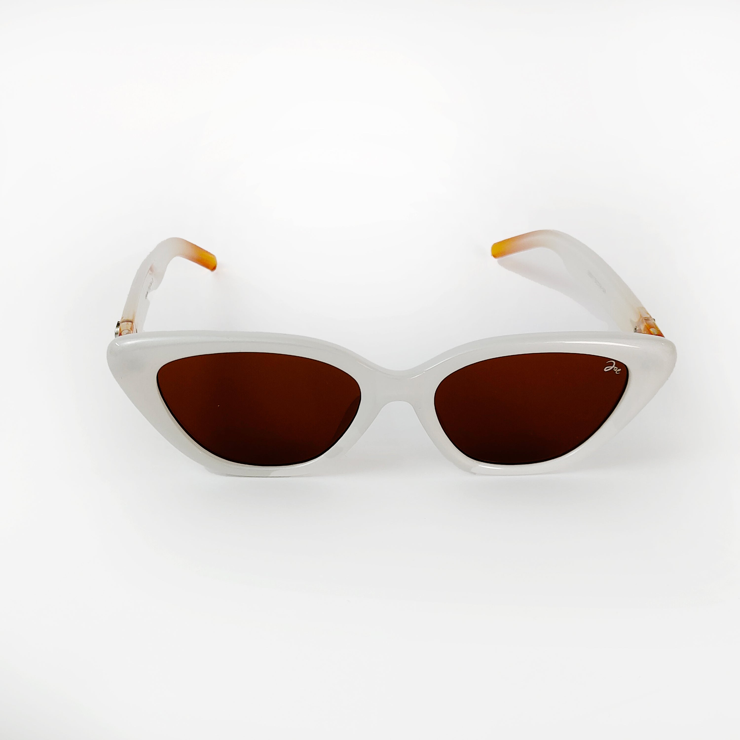 Joe's White Unisex Cat-Eye Sunglasses