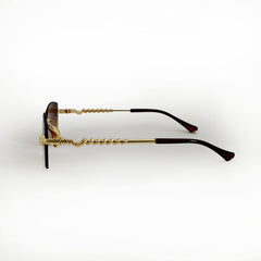 Joe's Luxe Snake Serpent Unisex Sunglasses in Brown