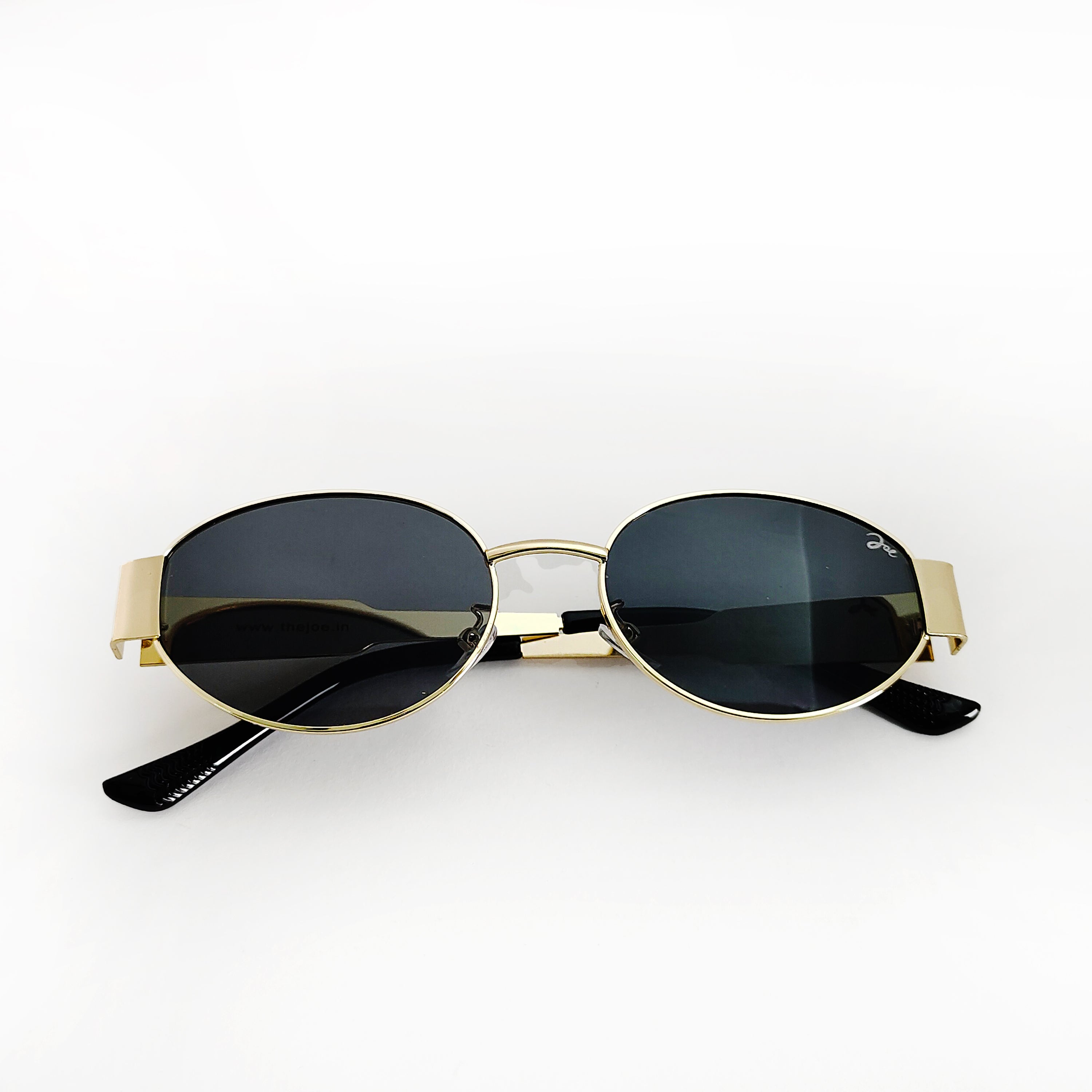 Joe's Retro Gold Round Unisex Sunglasses