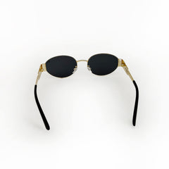 Joe's Retro Gold Round Unisex Sunglasses