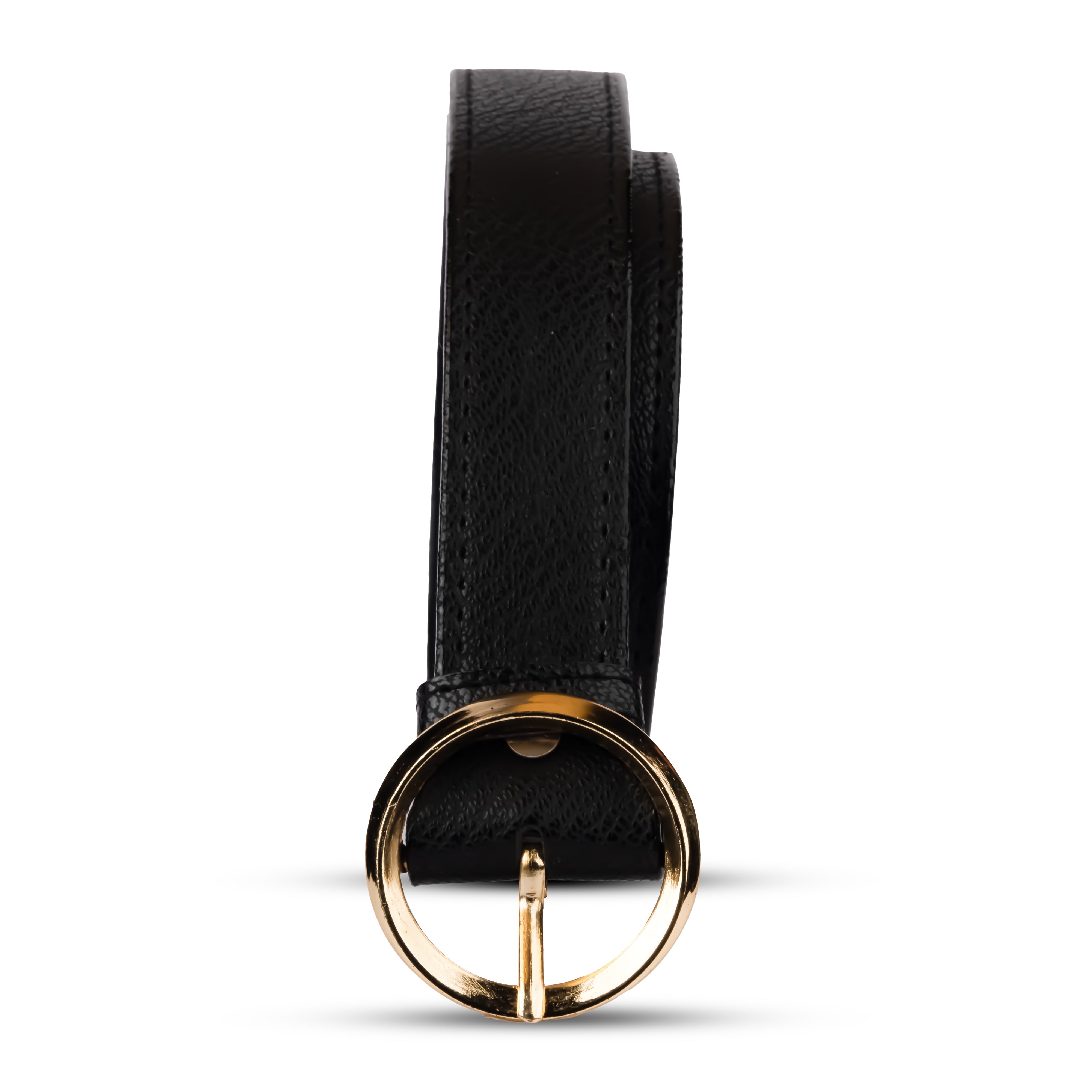 Black with Round Gold Buckle