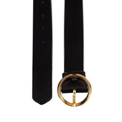 Black with Round Gold Buckle