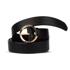 Black with Round Gold Buckle